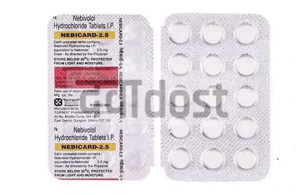 Buy Nebicard 2 5mg Tablet 15s Online View Uses Review Price