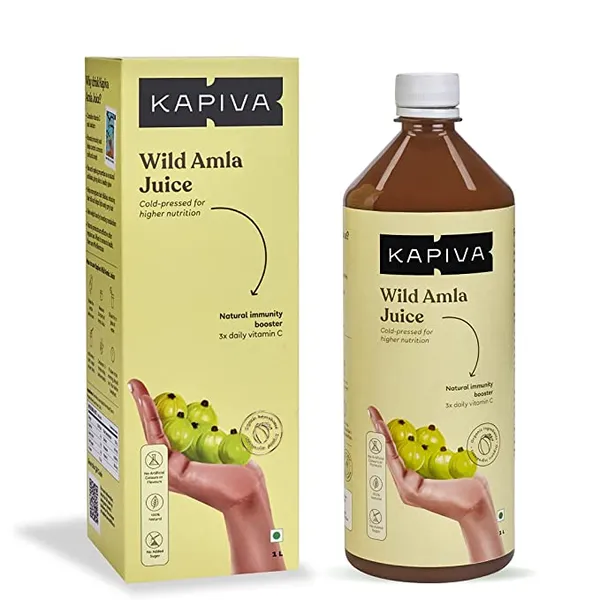 Kapiva Wild Amla Juice 1L | Suitable for healthy Hair & Skin | Detox juice for weight loss | Natural Source of Vitamin C | Organic & Natural Juice Made With Cold Pressed Amla from Pratapgarh 