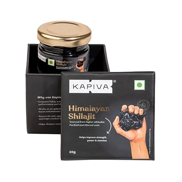 Kapiva Himalayan Shilajit/Shilajeet Resin 20g - Performance Booster for Endurance and Stamina