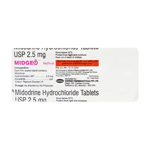 Midgeo 2.5mg Tablet 10s