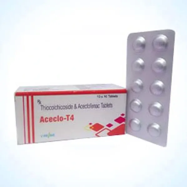 Aceclo T 100mg/4mg Tablet 10s