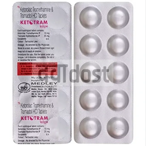 Ketotram 10mg/25mg Tablet