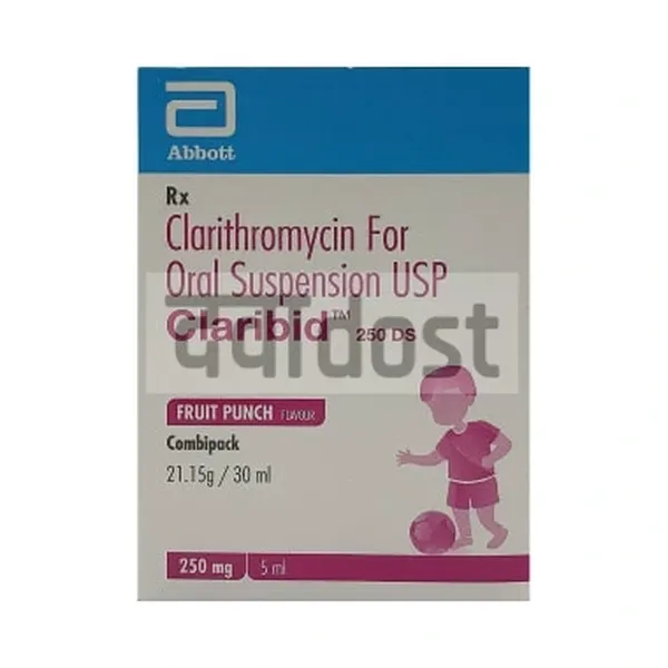 Claribid 250 DS Oral Suspension Combipack Fruit Punch