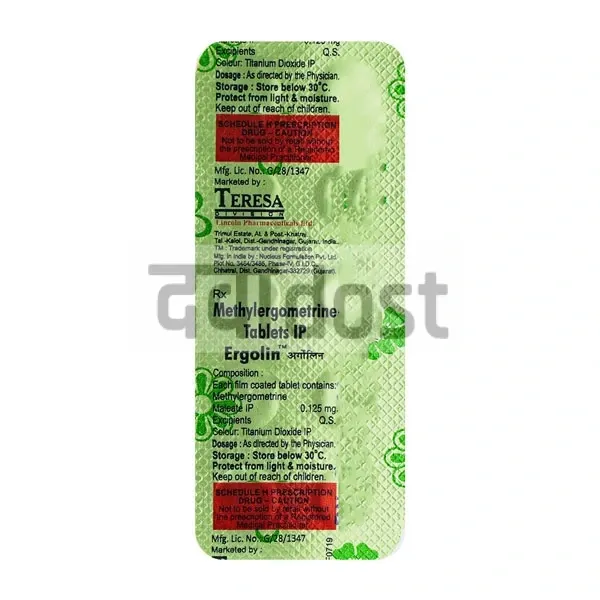 Ergolin 0.125mg Tablet