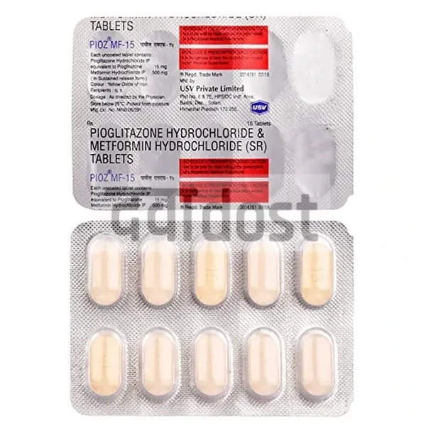 Pioz MF 15mg/500mg Tablet SR 10s