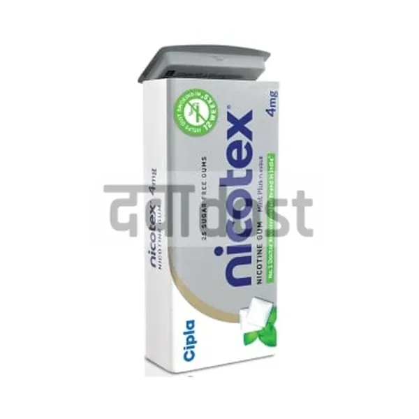 Nicotex 4mg Chewing Gums Sugar Free Mint Plus