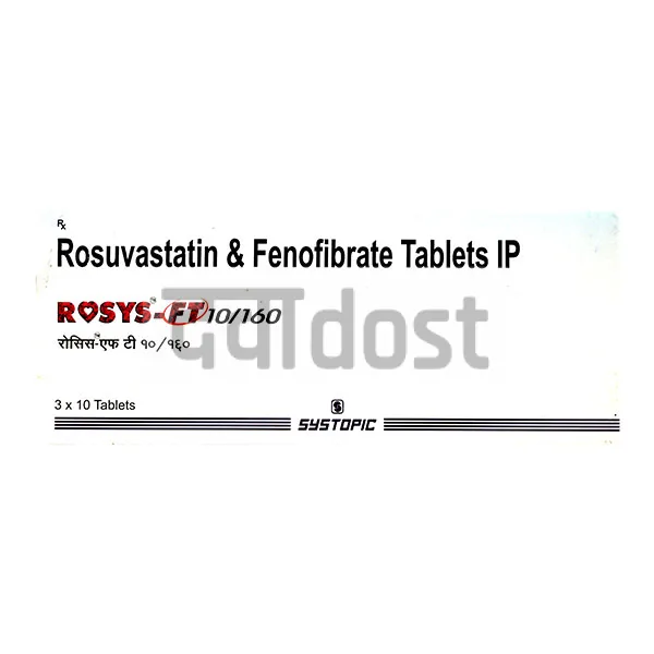 Rosys FT 160mg/10mg Tablet