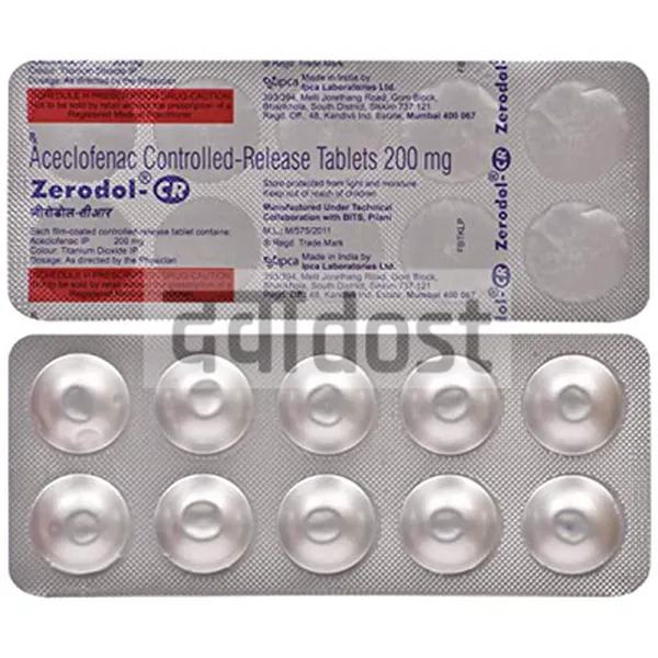 Zerodol 200mg Tablet CR