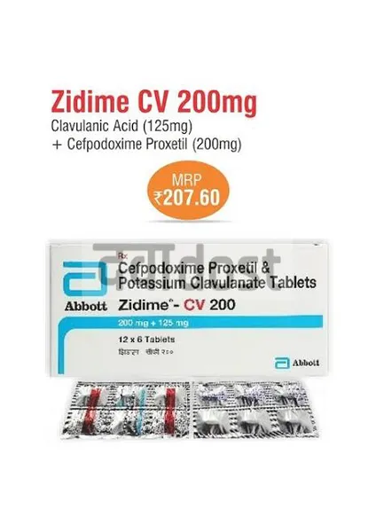 Zidime CV 200mg/125mg Tablet 6s