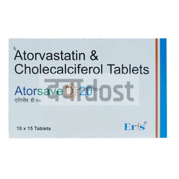 Atorsave D 20mg Tablet 15s