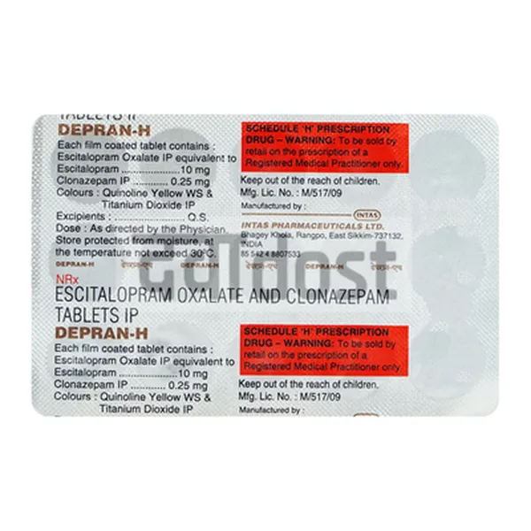 Depran H 0.25mg/10mg Tablet 15s