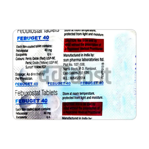 Febuget 40mg Tablet 15s