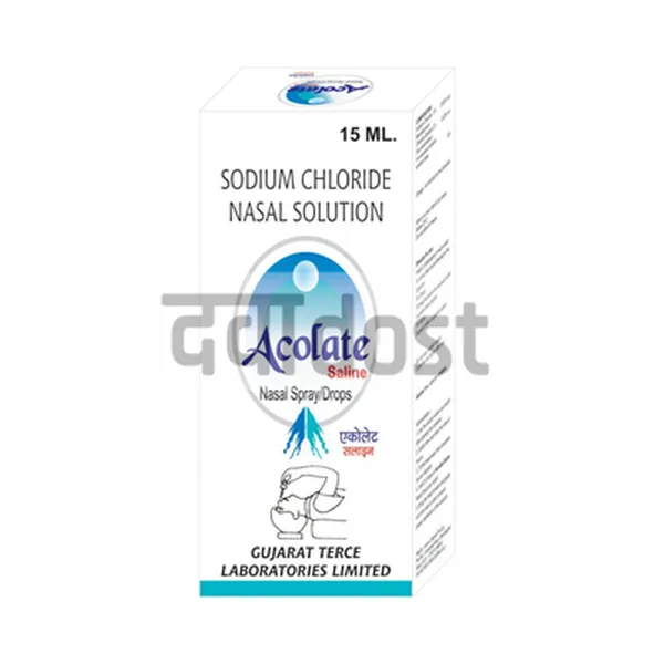 Acolate 0.05% Saline Nasal Drops 15ml