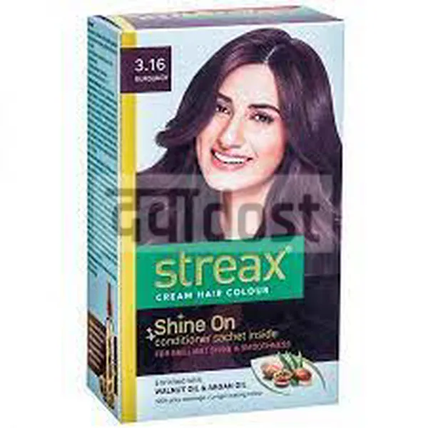 Streax Cream Hair Color 3.16 Burgundy 25gm