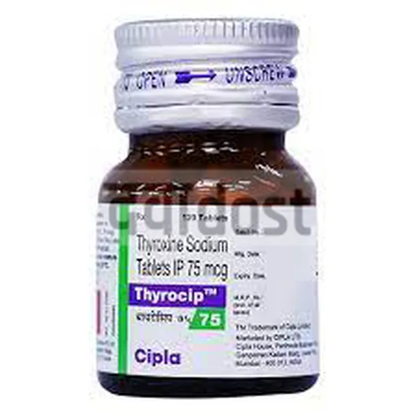 Thyrocip 75mcg Tablet 120s