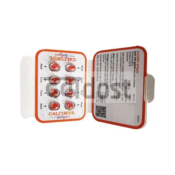 Calcirol D3 60000IU Softgel Capsule 8s