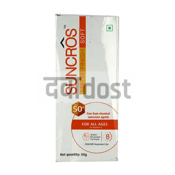 Suncros Matte Finish Soft SPF 50 Gel 50gm