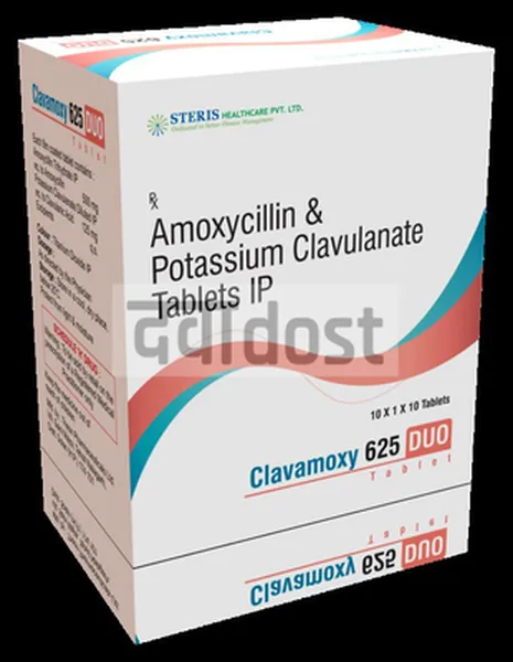 Clavamoxy Duo 500mg/125mg  Tablet 10s