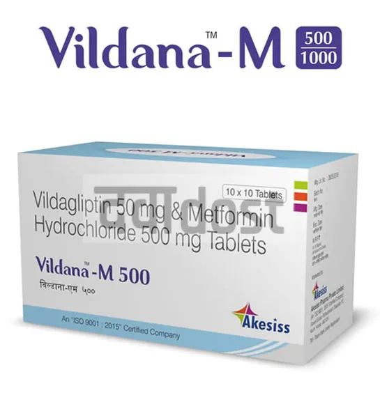 Vildana M 500mg/50mg Tablet 10s