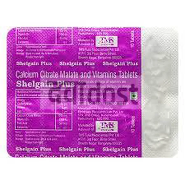 Shelgain Plus 500mg/1000IU/50mg Tablet