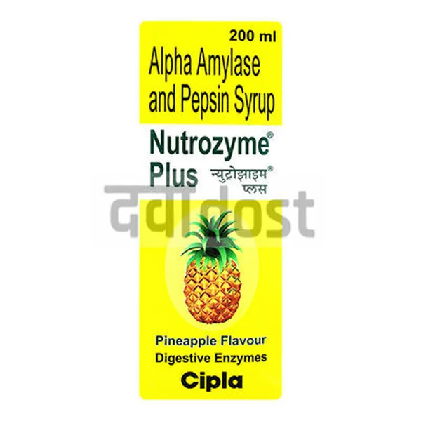 Nutrozyme plus 18.75mg/12.5mg Syrup (PINEAPPLE)