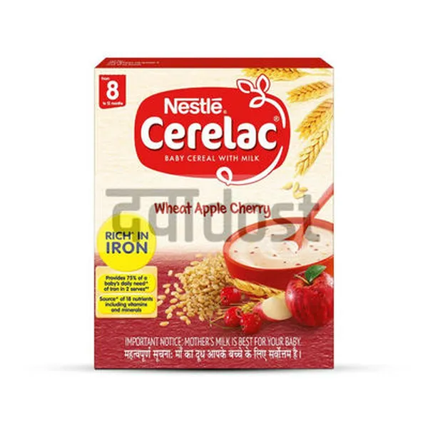 Nestle Cerelac Baby Cereal with Milk from 8 to 12 Months Wheat Apple Cherry