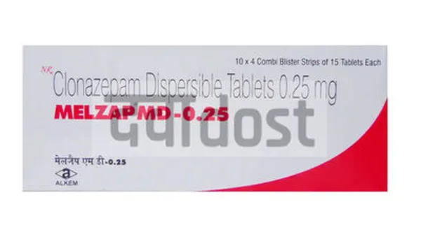 Melzap 0.25mg Tablet MD 15s