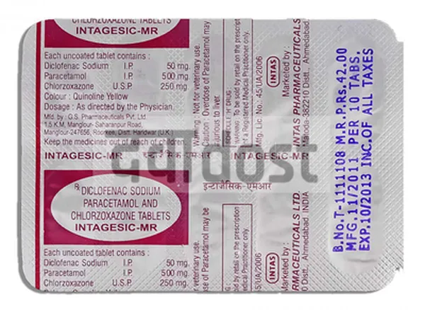 Intagesic MR 250mg/50mg/500mg Tablet 10s