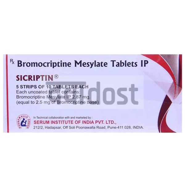 Sicriptin Usp 2.5mg Tablet