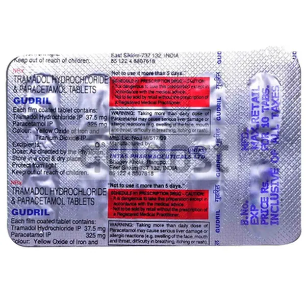 Gudril 325mg/37.5mg  Tablet 10s