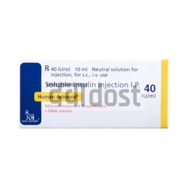 Human Actrapid 40IU/ml Solution for Injection