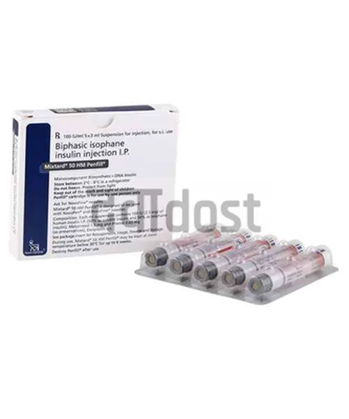 Mixtard Hm 50/50 100 IU Cartridge 3 ML X  Order MIXTARD HM 50/50 100 IU  CARTRIDGE 3 ML X 5 Online at Truemeds