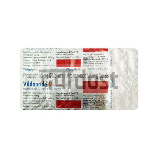 Vildapride M 500mg/50mg Tablet