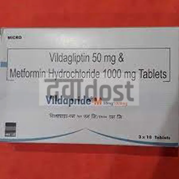 Vildapride M 1000mg/50mg Tablet 10s