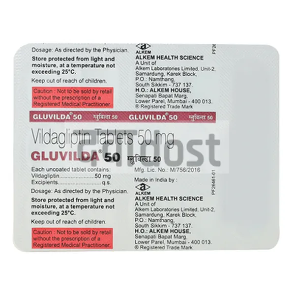 Gluvilda 50mg Tablet 15s