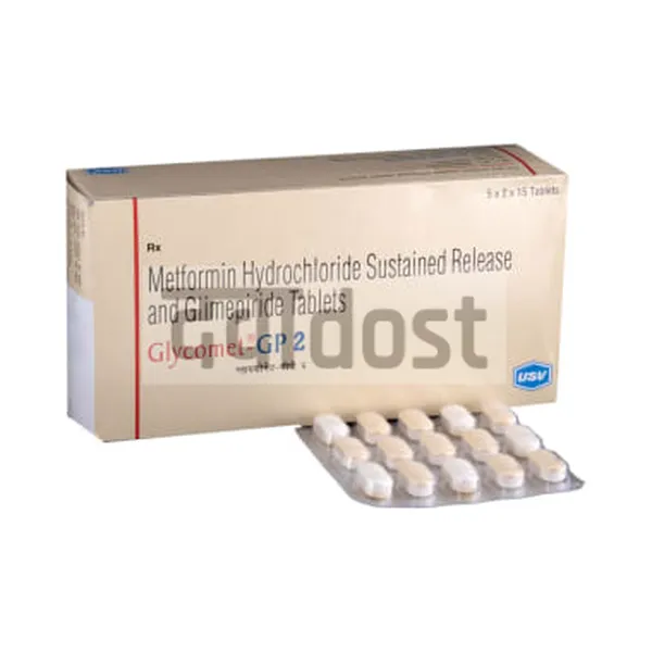 Glycomet GP 2mg/500mg Tablet PR 15s