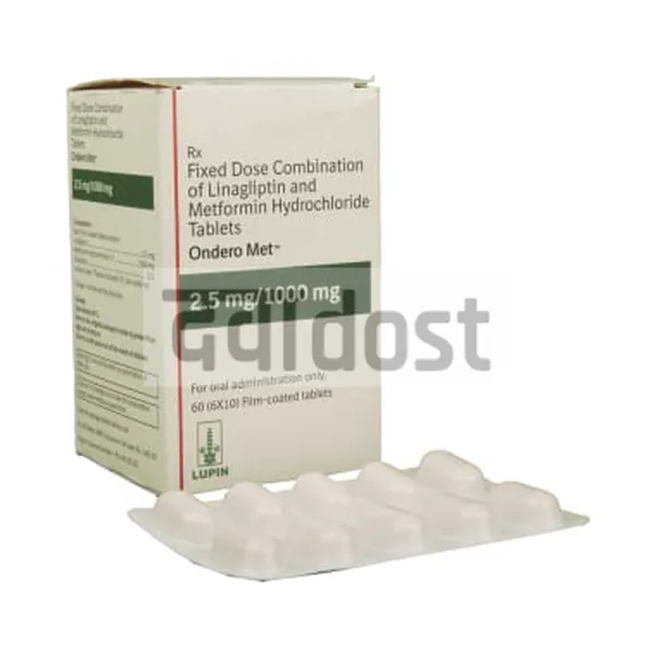 Ondero Met 2.5mg/1000mg Tablet