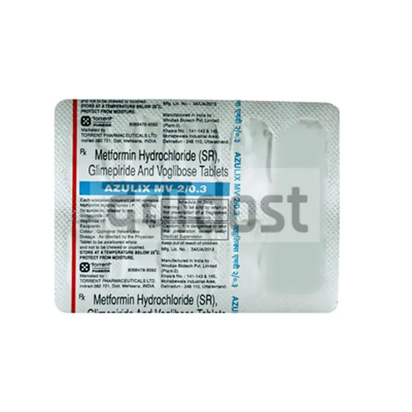 Azulix MV 2mg/500mg/0.3mg Tablet SR