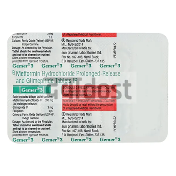 Gemer 3mg Tablet PR 10s