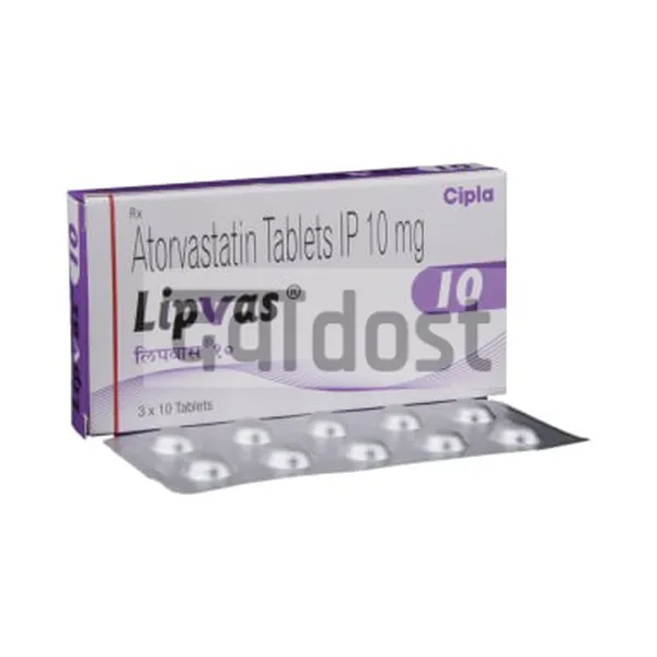 Lipvas 10mg Tablet