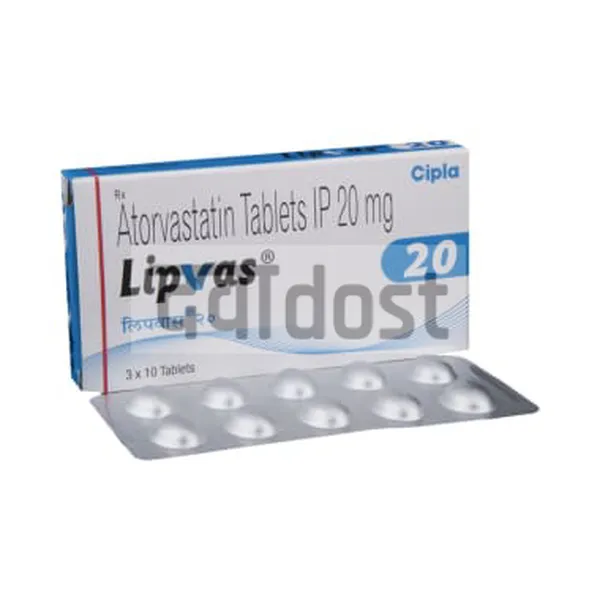 Lipvas 20mg Tablet