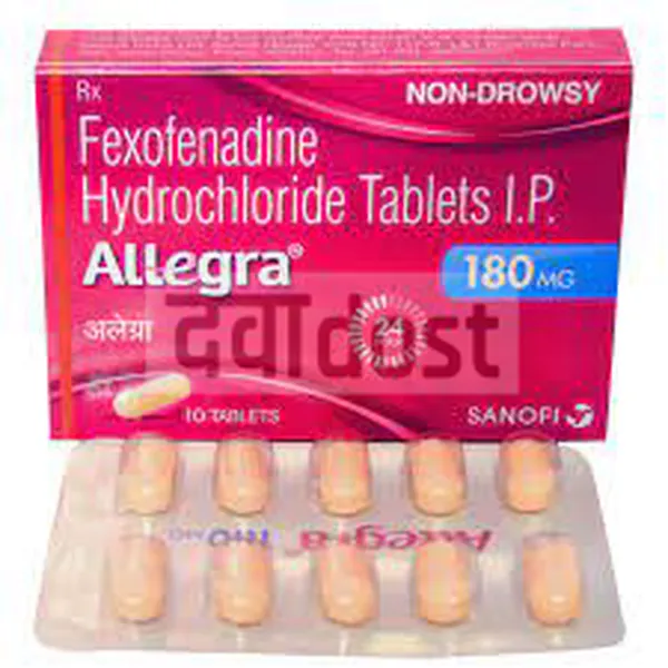 Allegra 180mg Tablet 10s