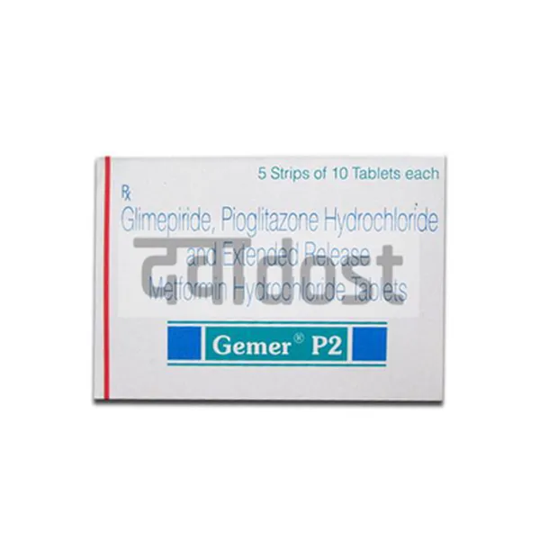 Gemer P 2mg/500mg/15mg Tablet ER