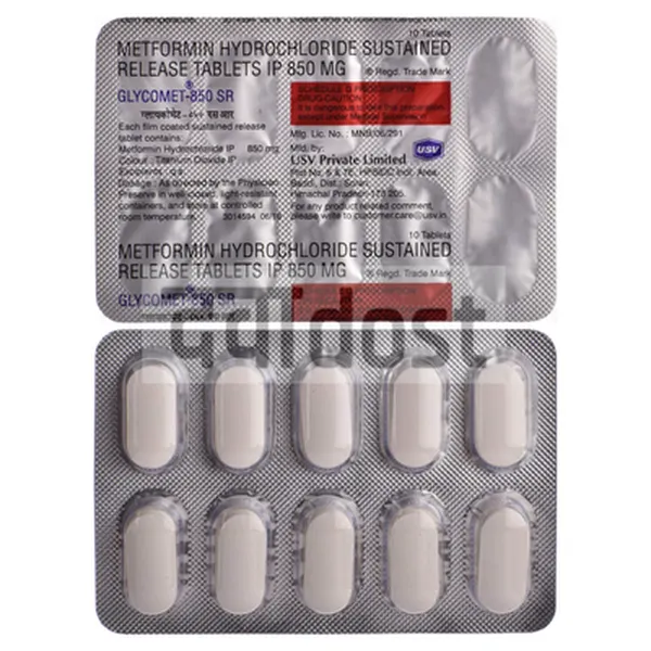 Glycomet 850mg SR Tablet