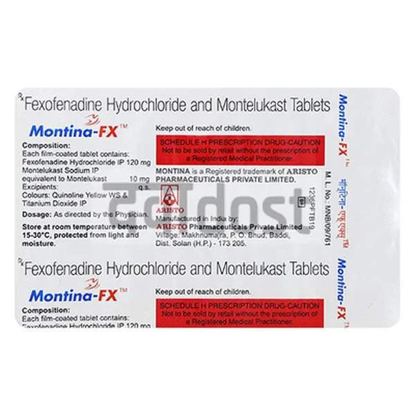 Montina FX 10mg/120mg Tablet