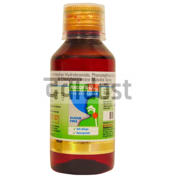 Ascoril D Plus Syrup Sugar Free 100ml