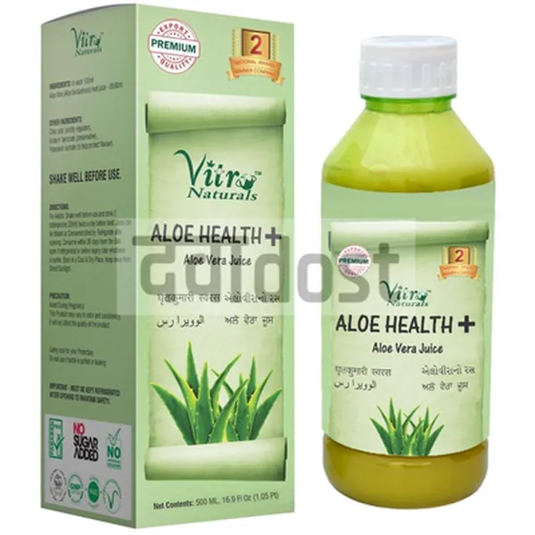 Vitro Naturals Aloe Health Plus Aloe Vera Juice 500ml