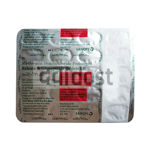 Amaryl M 2mg/500mg Tablet PR 20s