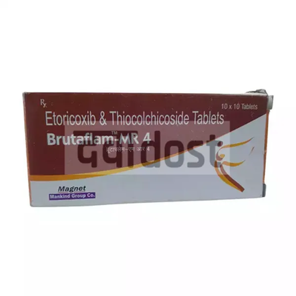 Brutaflam 60mg/4mg Tablet MR 10s