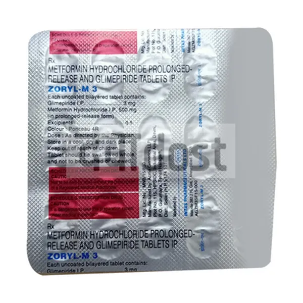 Zoryl M 3mg/500mg Tablet PR 15s